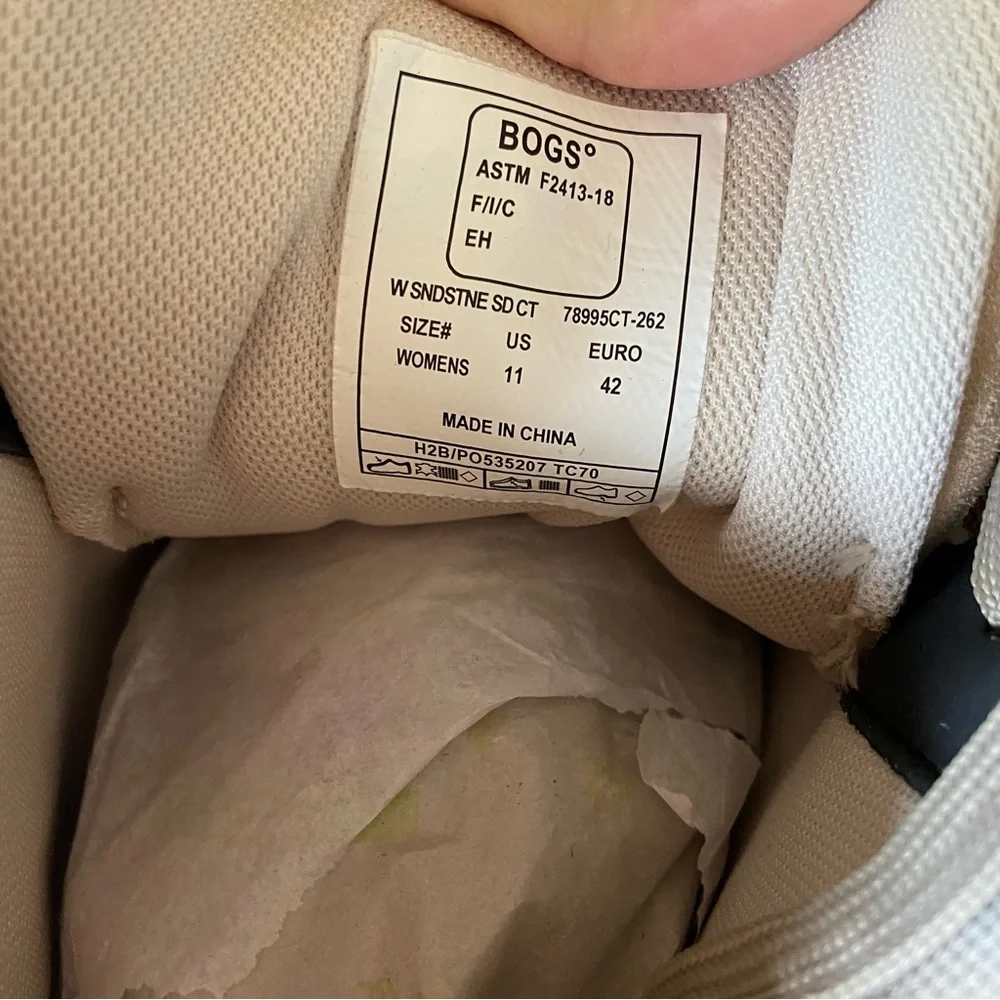 BOGS Sandstone Mid Suede CT‎ Taupe Suede Waterproof Safety Composite Toe Size 11